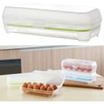 thumbnail image 3 of 2 piezas de bandejas de plástico para huevos para refrigerador, bandeja para huevos con tapa, dispensador de huevos para nevera, almacenamiento de huevos, bandeja para huevos, 3 of 6