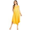 thumbnail image 5 of Sakkas Everyday Essentials Caftan Tank Dress / Cover Up - Tangerine - One Size, 5 of 5