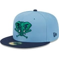 thumbnail image 3 of Men's New Era Light Blue/Navy Oakland Athletics Green Undervisor 59FIFTY Fitted Hat, 3 of 5