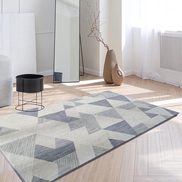 JV Home Runner Rug Arrow Grey 2'7" x 5' Hallway Soft Indoor Washable Rugs Anti Slip