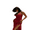 Red, variant on Women's Knit Maxi Dress High Slit V Neck Halter Backless Dress Summer Evening Gown Party