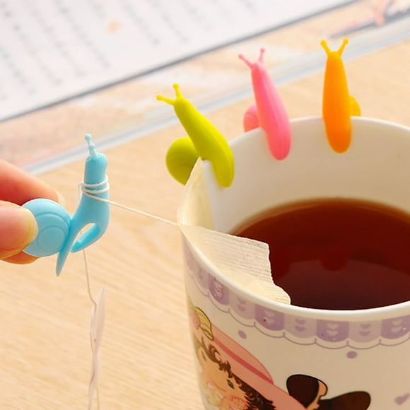 Easter 10pcs Cute Shape Silicone Tea Bag Holder Cup Mug Candy Colors Set Lunch Trays for Kids Freezer to Oven Containers Take Out Food Containers Freezer Containers for Food Reusable Fridge Storage
