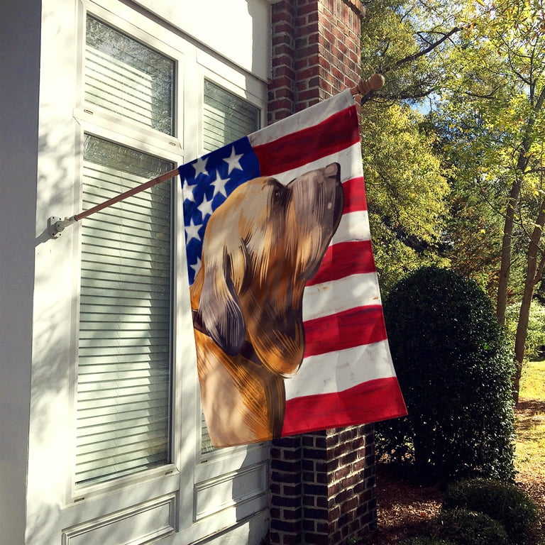 Fila Brasileiro Dog American Flag Flag Canvas House Size 