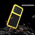 thumbnail image 5 of Military Rugged Case for Samsung Galaxy S24, with Tempered Glass Screen Protector, Shockproof Dustproof Scratch Proof Hybrid Metal and Silicone Gel Heavy Duty Full Body Cover,Black, 5 of 8