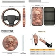 thumbnail image 3 of Tutolipy 16 Pcs Car Interior Accessories Sets, Skull Flower Print Car Front Back Seat Cover with Steering Wheel Cover Armrest Cover Seat Belt Pads Gear Shift Cover Handbrake Cover Car Headrest Cover, 3 of 3