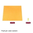thumbnail image 3 of Unique Bargains Self Adhesive Wall Square Bulletin Felt Board Tile with Push Pin, Yellow 4 Pack, 3 of 5