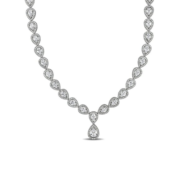 Everly Women's Cubic Zirconia Sterling Silver Tennis Necklace