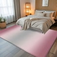 thumbnail image 5 of Grey Light Pink Ombre 5x8 Area Rugs, Modern Abstract Art Gradient Non-Skid Rubber Backing Large Rectangle Rugs - Living Room Bedroom Home Office, Indoor Floor Mat Carpets Washable Rug, 5 of 9