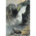 thumbnail image 2 of Moran, Thomas 17x24 Black Modern Framed Museum Art Print Titled - The Upper Yellowstone Falls (A Colored Engraving), 2 of 4