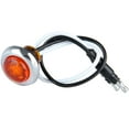 thumbnail image 2 of CCIYU 5pcs Amber 3/4 Inch LED Bullet Light Truck Trailer Clearance Lamp Boat SUV ATV Bike Trailer Marine Electroplate Round Side Marker Light, 2 of 5