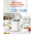 thumbnail image 2 of VEVOR Countertop Ice Maker, 7 Cubes Ready in 6 Mins, 26 lbs per Day, Self-Cleaning Portable Machine with Ice Scoop, Ice-Making Machine with 2 Sizes Bullet Ices, 2 of 9