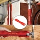thumbnail image 5 of Llave multifuncional para lavabo, para baño, cocina, fontanería, color rojo, con fácil acceso a las líneas de suministro existentes y construcción de alta calidad, 5 of 5