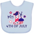 thumbnail image 3 of Inktastic My 1st 4th of July with Stars and Cupcake Boys or Girls Baby Bib, 3 of 4