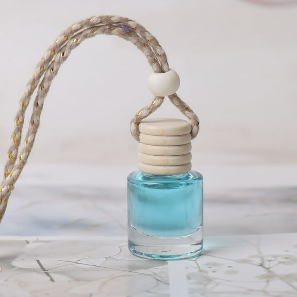Ambientador colgante y difusor de aceite para automóvil, difusor de aromaterapia, mini botella de vidrio, difusor de fragancia colgante para 10 ml de fragancia