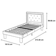 thumbnail image 3 of Cama Individual POUNDEX Negro con Cabecero de Piel Sintética, 3 of 3