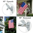 thumbnail image 4 of Bonison Support de Mât de Drapeau pour Extérieur Maison, Support de Drapeau, Supports de Drapeau pour Extérieur, Support de Montage de Mât de Drapeau Robuste, Support de Drapeau, Aluminium Enduit Sans Rouille, Matériel en Acier Inoxydable Diamètre 1 Pouces, 4 of 8