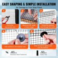 thumbnail image 2 of 6 inch x 100ft Solar Panel Bird Guard, Critter Guard Roll Kit with 60pcs Stainless Steel Fasteners, Solar Panel Guard with Rust-proof PVC Coating, 1/2 inch Wire Roll Mesh, 2 of 7