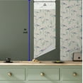 thumbnail image 5 of Ambesonne Tropical Peel & Stick Wallpaper for Home, Flamingos Flowers Pattern, 13"x36", Dark Coral and Pale Green, 5 of 5