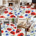 thumbnail image 5 of Non-Slip Rug Pad Rugs Country Blue Red Flowers Leaves Rectangle Area Rugs 5x7Ft Soft Carpet Pads for Living Room Kids Room, Spring Botantical, 5 of 9