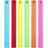 EFISH- Rulers, Rulers 12 Inch, 6 Pack, Assorted Colors, Kids Ruler for School, Rulers for Kids, Ruler with Centimeters and Inches, Plastic Rulers, Kids Ruler, School Ruler, Standard Ruler, Clear