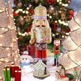 thumbnail image 2 of Ornativity Gingerbread Chef Nutcracker Figure – Multi-Colored Wooden Gingerbread Christmas Decor, 2 of 6