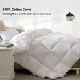 WhatsBedding Down Comforter Feather Duvet Insert Cotton White Goose Duck Down Comforter All