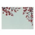 thumbnail image 1 of Floral Cutting Board, Illustration of Flowering Branch Sakura Traditional Floral Art Print, Decorative Tempered Glass Cutting and Serving Board, Small Size, Pink White Dark Purple, by Ambesonne, 1 of 1