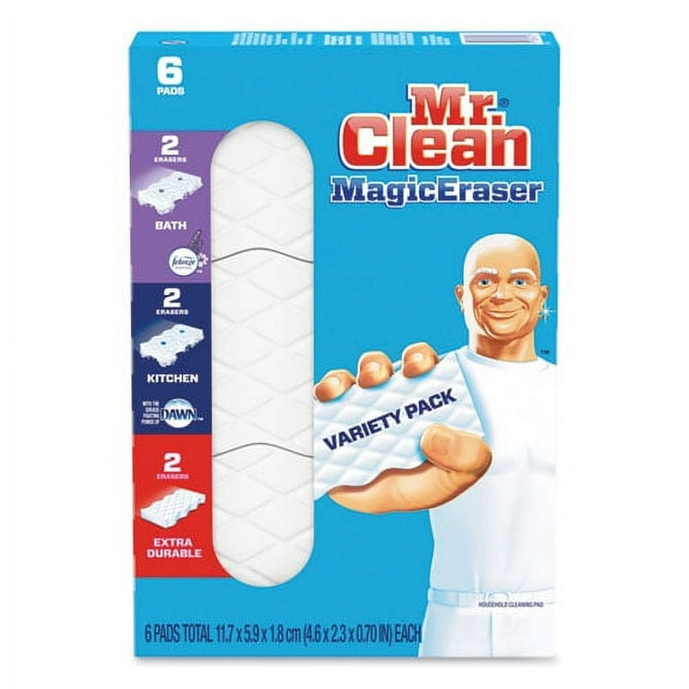 Magic Eraser Variety Pack, Extra Durable; Bath; Kitchen, White, 4.6 x 2.3, 0.7 Magic Eraser Variety Pack, Extra Durable; Bath; Kitchen, White, 4.6 x 2.3, 0.7