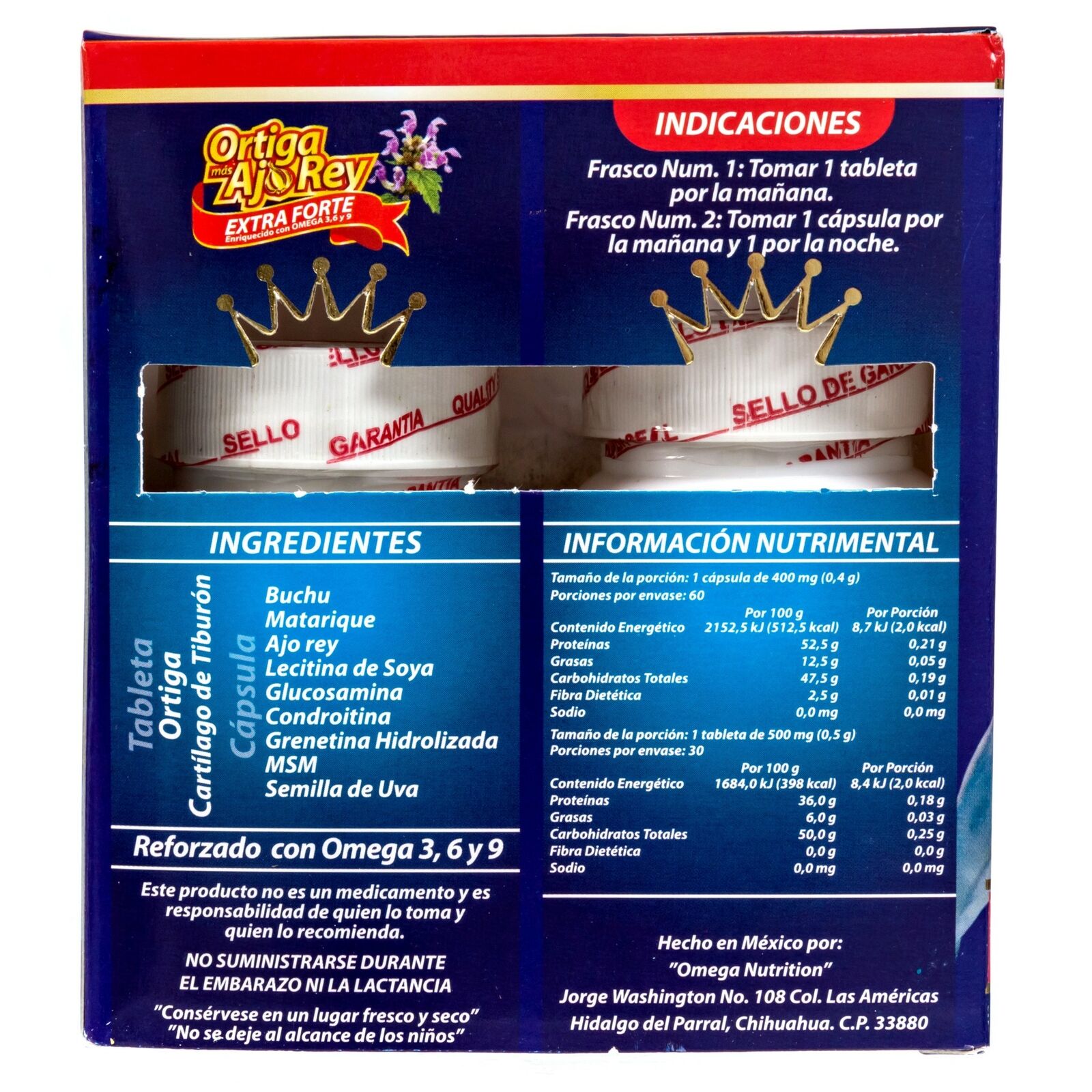Ortiga Mas Ajo Rey Extra Forte Con Cartilago Glucosamine Omega 3 6 9 Msm 30day Walmart Com Ortiga Mas Ajo Rey Extra Forte Con Cartilago Glucosamine Omega 3 6 9 Msm 30day Walmart Com
