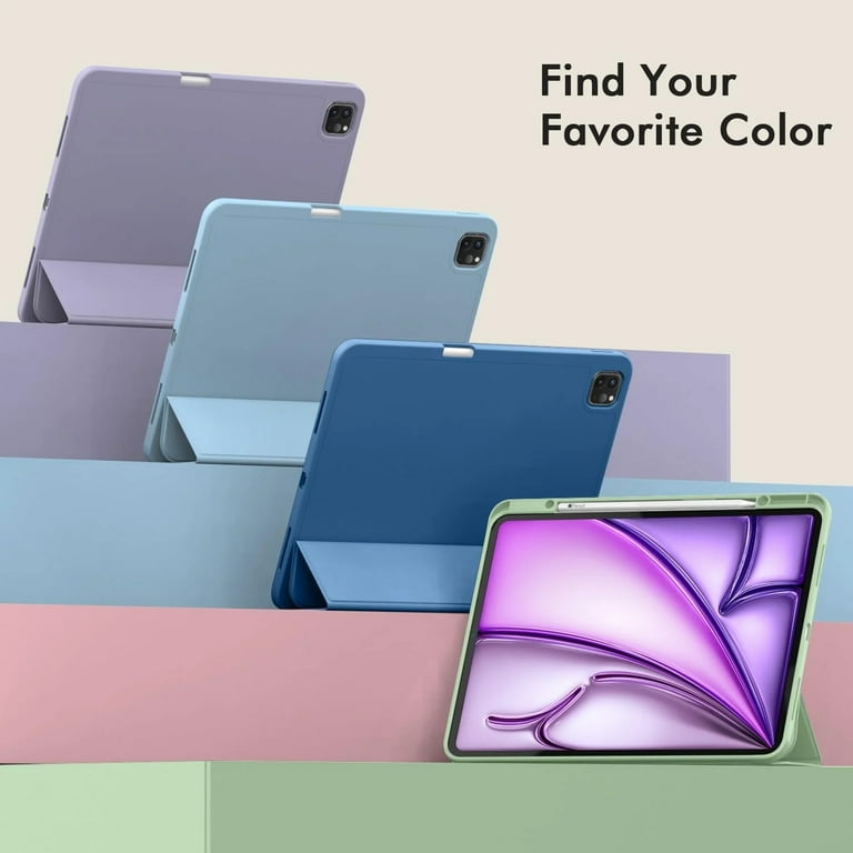 New iPad Air 13 Inch Case M2 2024 with Pencil Holder, Smart