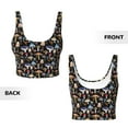 thumbnail image 5 of Haiem Mushrooms and Leaves Pattern Womens Sports Bra - U Neck Padded Low Impact Yoga Bra Workout Crop Top Gym Moisture-Wicking Workout Vest -X-Large, 5 of 9