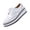White, variant on Women's Platform Oxfords Fashion Wingtip Round Toe Comfort Lightweight Height Increasing Leather Creepers Causal Lace up Shiny Patent Dress Shoes (Wine, 6)