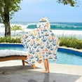 thumbnail image 6 of Toddler Hooded Beach Towel 24x50 Kids Bath Towels Soft Quick Dry for Swim Pool Boys Girls Anchors Boats Dots, 6 of 7