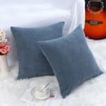 thumbnail image 2 of PiccoCasa 2 Piece Throw Pillow Cases Corn Striped Cushion Covers, Blue 18" x 18", 2 of 8