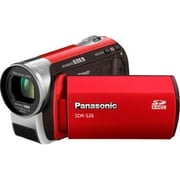 Panasonic SDR-S26 Digital Camcorder, 2.7" LCD Screen, 1/8" CCD, Red