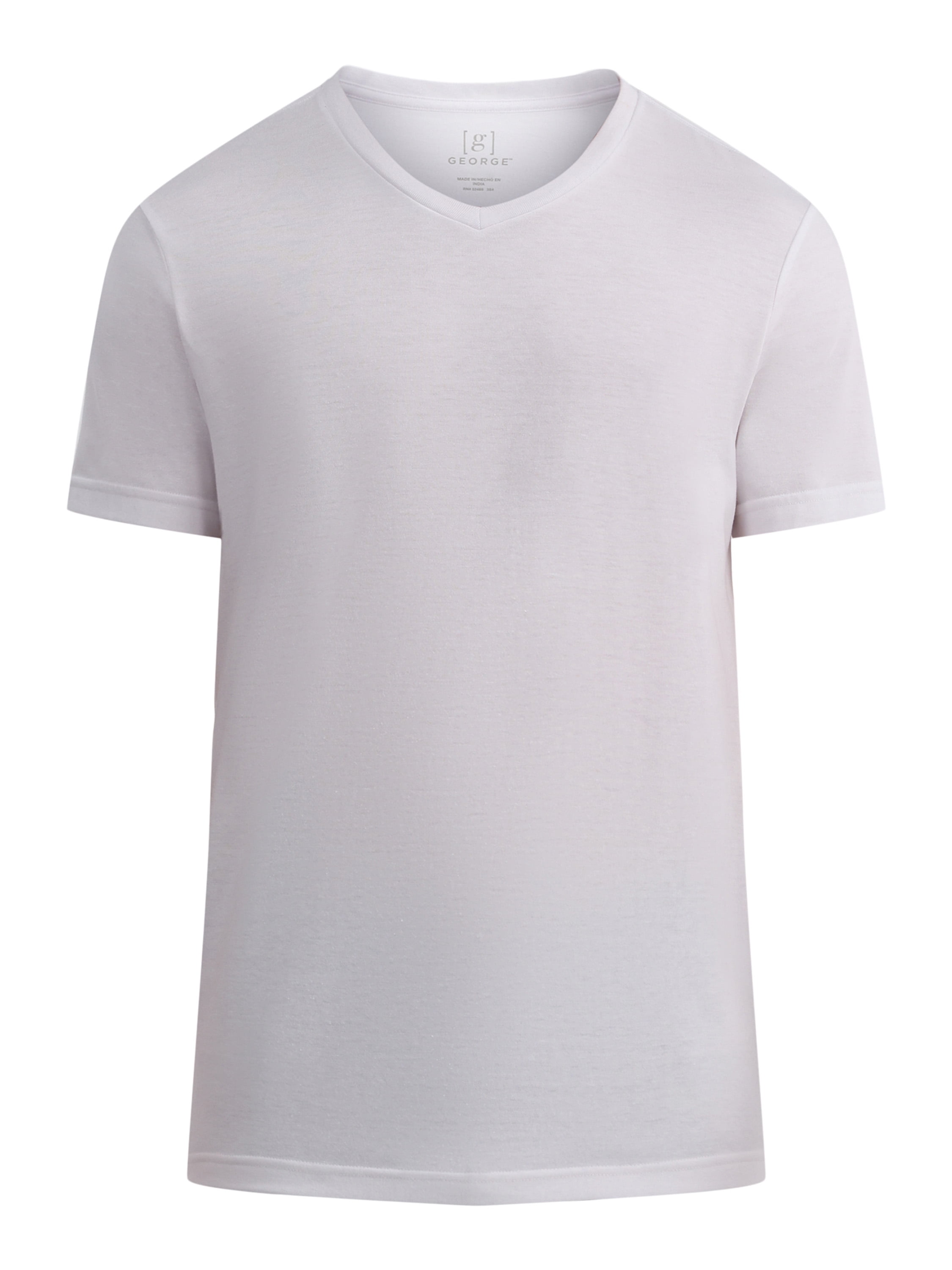 George Men's and Big Men's Lightweight V Neck Tee with Short Sleeves, 3-Pack, Sizes XS-3XL