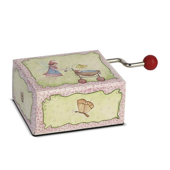 Enchantmints Music Box - Hand Crank Music Boxes for Girls & Boys Gift |Beautiful Dreamer Tune with Cute Original Watercolor Art Design | Ideal Gift for Christmas & Holidays