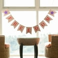 thumbnail image 2 of 2.8M FREEDOM Burlap Bunting Banners Garland Hanging Decor for Independence Day Forth of July American National Day Decoration, 2 of 6