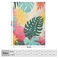 thumbnail image 4 of ONETECH Throw Blanket,Abstract Art Mid Century Leaves Tropical Plants Super Soft Warm Blanket for Couch Lightweight Blanket for Bed Chairs, 4 of 6