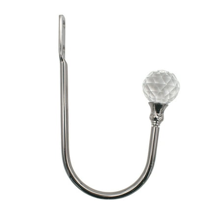 

Clearance! Dusknt Household Hooks Curtain Alloy U Shaped Crystal Wall Hook Electro Galvanized Curtain Hook 1×Curtain Wall Hook