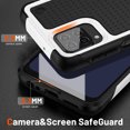 thumbnail image 3 of Nalacover Samsung Galaxy A12 5G Case, Heavy Duty 3 in 1 Rugged Shockproof Rugged Silicone Hybrid Hard PC Soft TPU Bumper Camera Raised Drop Protective Girls Women Boy Men Phone Covers, White, 3 of 8