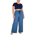 thumbnail image 6 of ZUKMRJPC Womens Wide Leg Sweatpants Elastic Waisted Drawstring Casual Lightweight Yoga Pants Baggy Comfy Athletic Running Pants with Pockets, 6 of 8