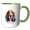 Green/White, variant on 3drose, Basset Hound Dog Breed. Colorful Painting Art. Stylish Gift for All, 11oz Magic Transforming Mug