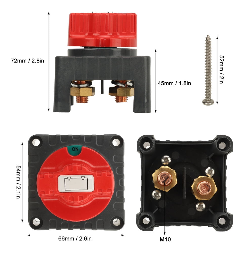 Applicable to 1248V 300A Battery Disconnect Switch, Position