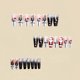 thumbnail image 3 of Kit de 24 uñas postizas cortas cuadradas con diseño degradado negro, reutilizables, de acrílico, con puntas y diseño navideño., 3 of 4