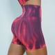 thumbnail image 3 of Fitness entrenamiento Biker gimnasio pantalones cortos mujeres pantalones cortos deportivos para mujeres Tie Dyed Aurora Prined pantalones de Yoga sin costura apretado V Back Leggings, 3 of 5