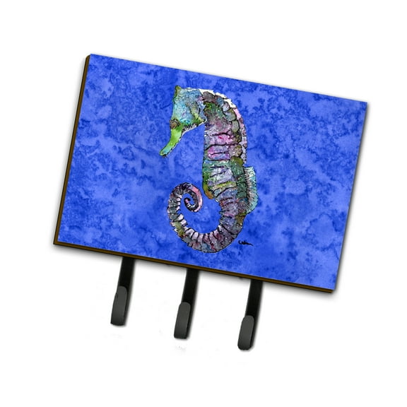 Carolines Treasures 8639TH68 Seahorse Leash or Key Holder Triple Hook multicolor