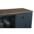 Commas Bar Cabinet for Liquor and Glasses, Modern Wood Accent Sideboard ...