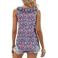 thumbnail image 4 of KISSMODA Womens Summer Tank Tops Casual Sleeveless Solid Printed Tunic Top Loose Fit V Neck Shirts, 4 of 4