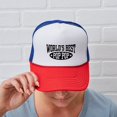 thumbnail image 6 of CafePress - World's Best Pop Pop - Trucker Hat - Polyester Foam Front and Nylon Mesh Weave Back, 6 of 10